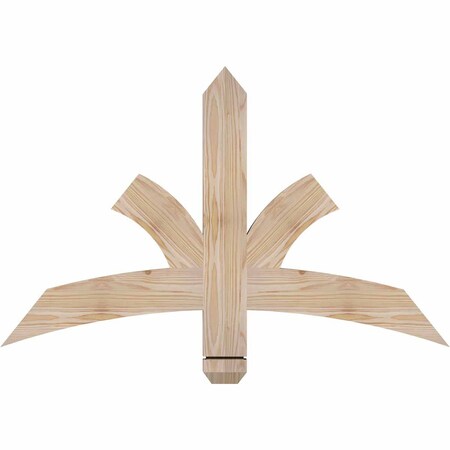 Ekena Millwork Davenport Smooth Timber Gable Bracket, Douglas Fir, 36"W x 23"H x 1 1/2"D x 3 1/2"F, 15/12 Pitch GBW036X23X0204DAV00SDF